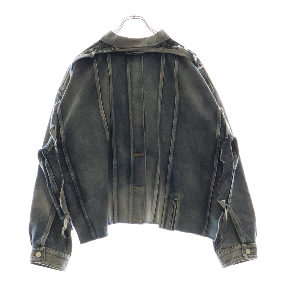 BALENCIAGA(バレンシアガ) 23SS オーバーサイズカットオフクロップドデニムジャケット ブルー 704527 TNW01