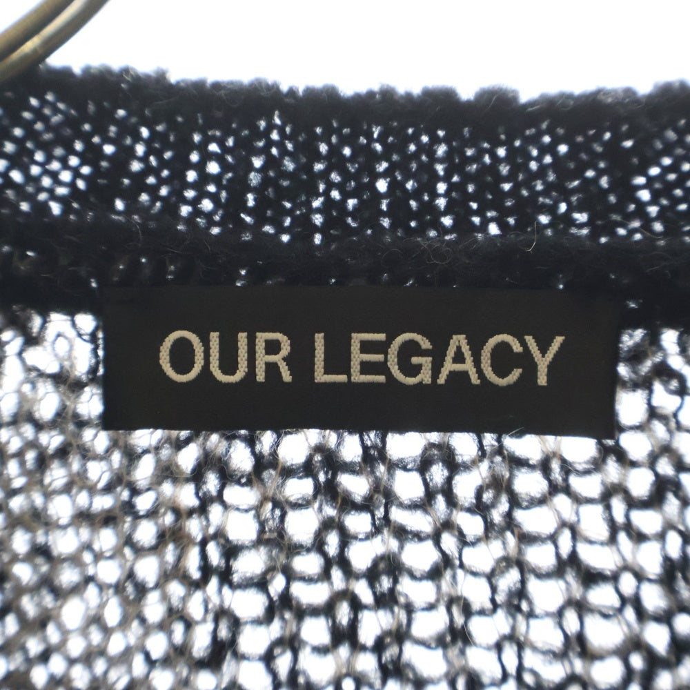 OUR LEGACY(アワーレガシー) 24AW SONAR ROUNDNECK DAMAGE KINT M4243SBD ダメージ クルーネックニットセーター ブラック