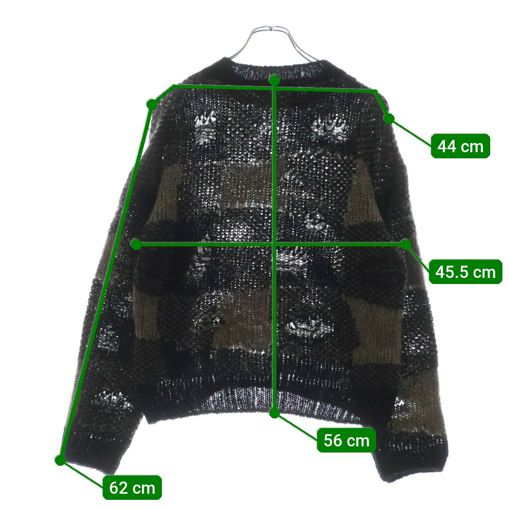 OUR LEGACY(アワーレガシー) 24AW SONAR ROUNDNECK DAMAGE KINT M4243SBD ダメージ クルーネックニットセーター ブラック