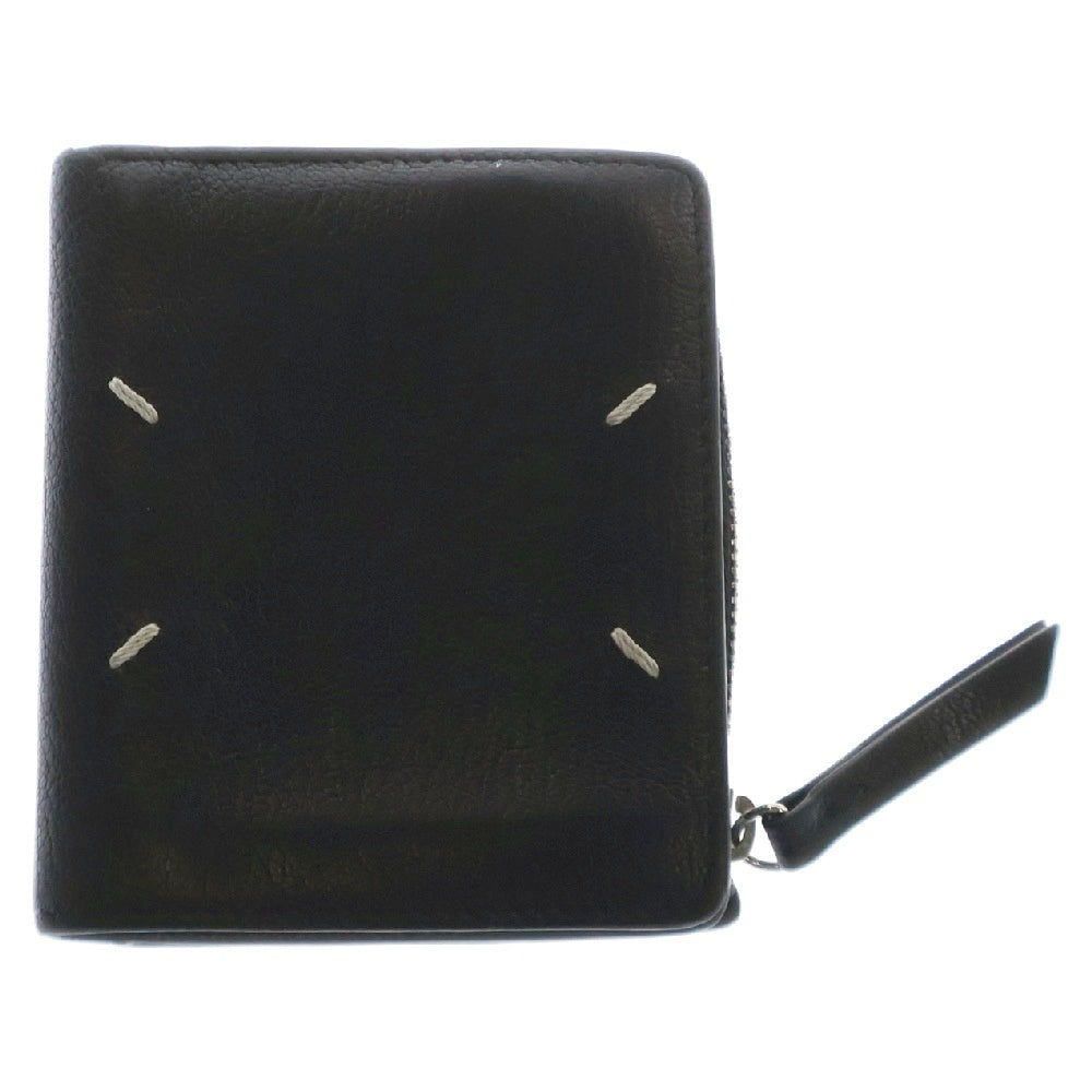 Maison Margiela(メゾンマルジェラ) 23SS FLIP FLAP WALLET SA1UI0009 レザー フリップ フラップ ウォレット コンパクト 財布 ブラック