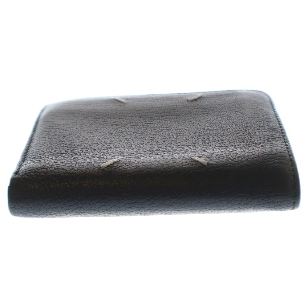 Maison Margiela(メゾンマルジェラ) 23SS FLIP FLAP WALLET SA1UI0009 レザー フリップ フラップ ウォレット コンパクト 財布 ブラック