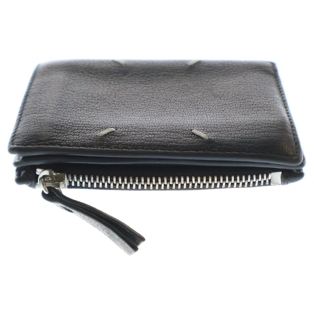 Maison Margiela(メゾンマルジェラ) 23SS FLIP FLAP WALLET SA1UI0009 レザー フリップ フラップ ウォレット コンパクト 財布 ブラック