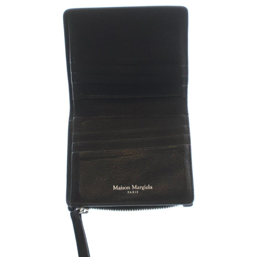 Maison Margiela(メゾンマルジェラ) 23SS FLIP FLAP WALLET SA1UI0009 レザー フリップ フラップ ウォレット コンパクト 財布 ブラック