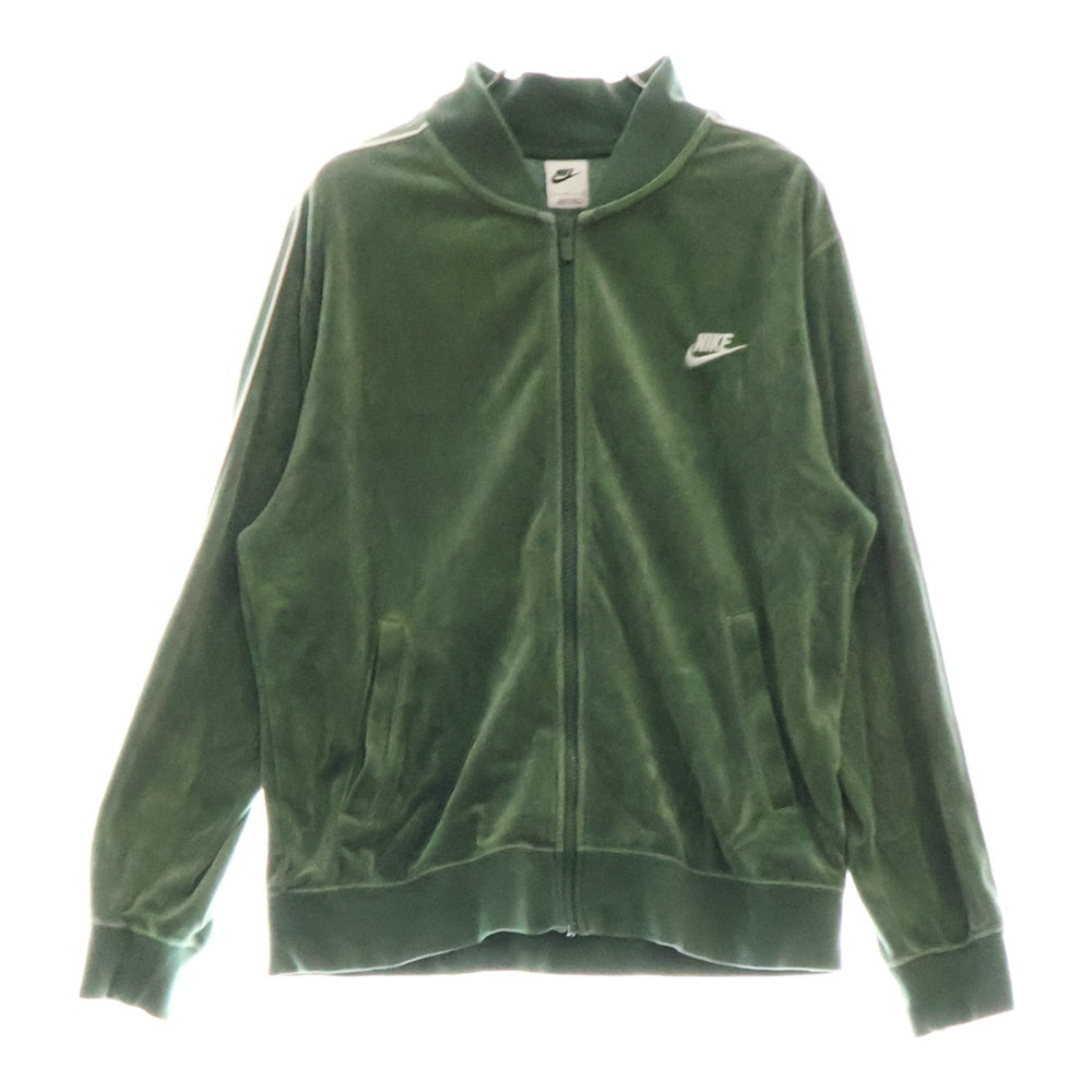 NIKE(ナイキ) AS M NK CLUB VELOUR JKT FB8232-323 ロゴ ベロア トラックジャケット グリーン