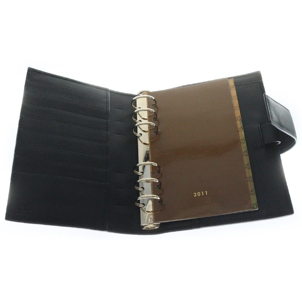 GUCCI(グッチ) グッチシマ 手帳カバー レザー ブラック 115241