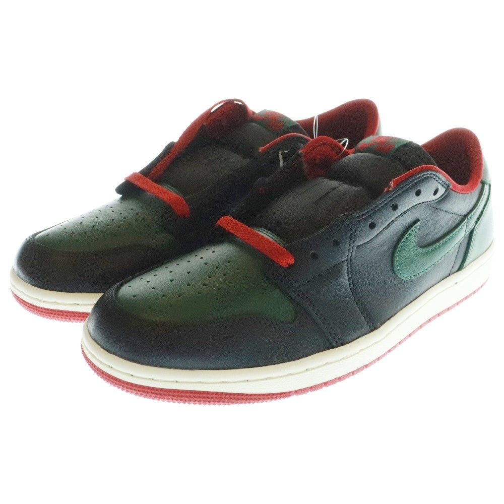 NIKE(ナイキ) WMNS AIR JORDAN 1 RETRO LOW OG BLACK AND GORGE GREEN CZ0775-036 ウィメンズ エアジョーダン1 ローカットスニーカー ブラック/グリーン US10/27cm