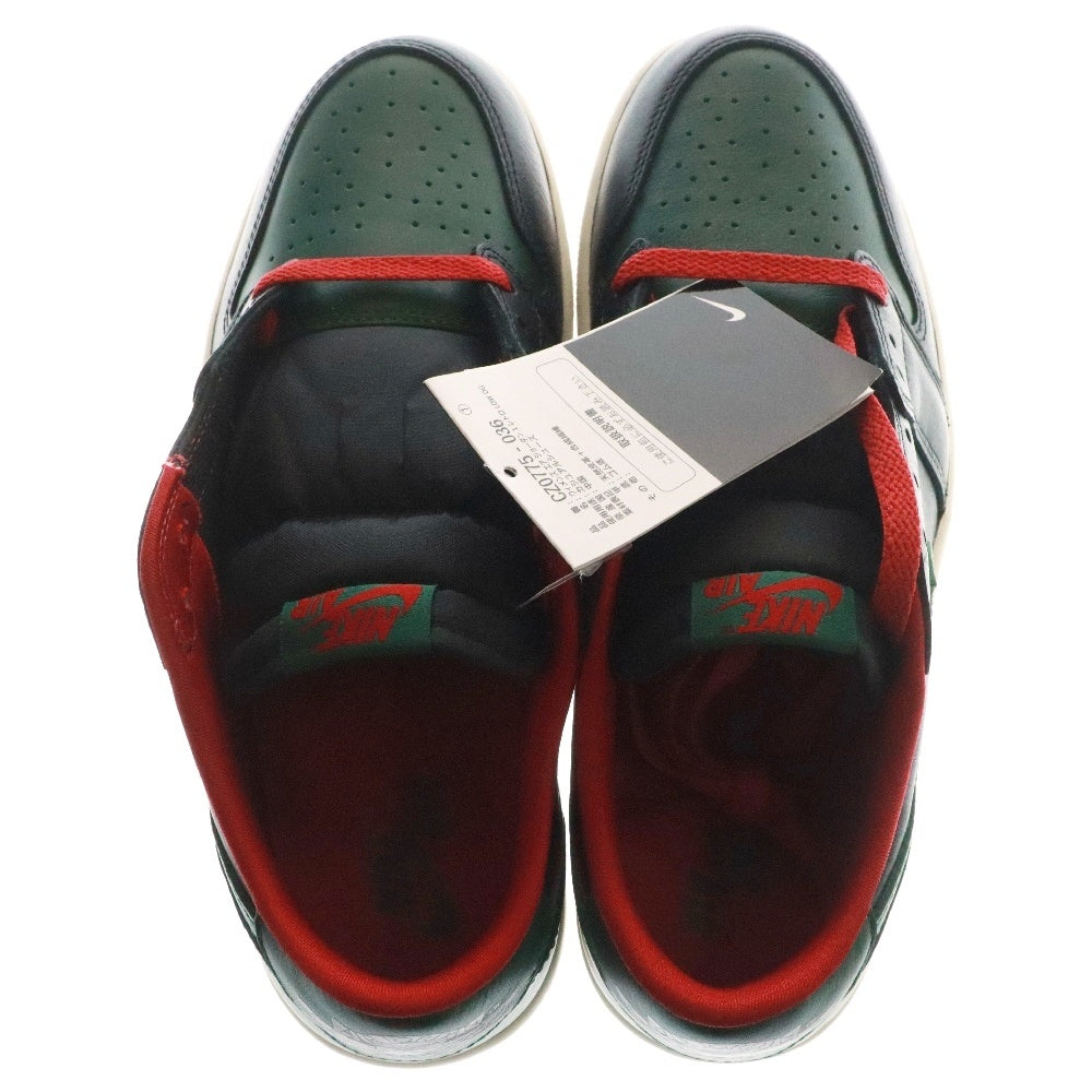 NIKE(ナイキ) WMNS AIR JORDAN 1 RETRO LOW OG BLACK AND GORGE GREEN CZ0775-036 ウィメンズ エアジョーダン1 ローカットスニーカー ブラック/グリーン US10/27cm