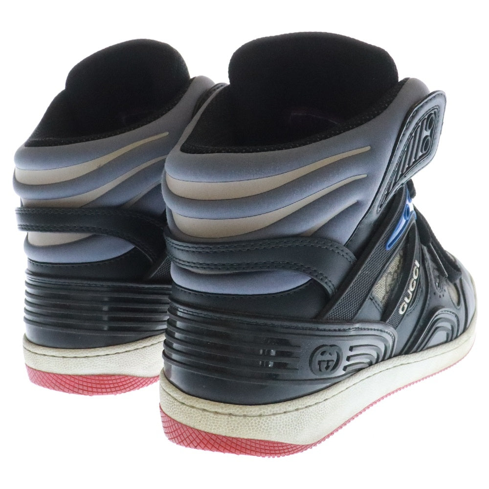 GUCCI(グッチ) GGスプリーム キャンバス ハイカットスニーカー ブラック/ベージュ 673077