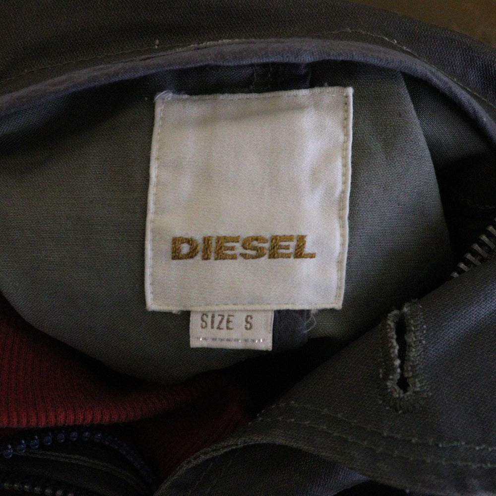 DIESEL(ディーゼル) ファーフード付きモッズコート カーキ