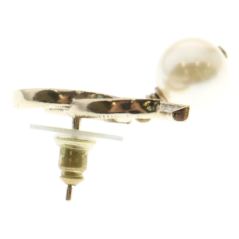 CHANEL(シャネル) Rhinestone Pearl earrings ココマーク ラインストーン パールピアス レディース ゴールド ※片耳のみ