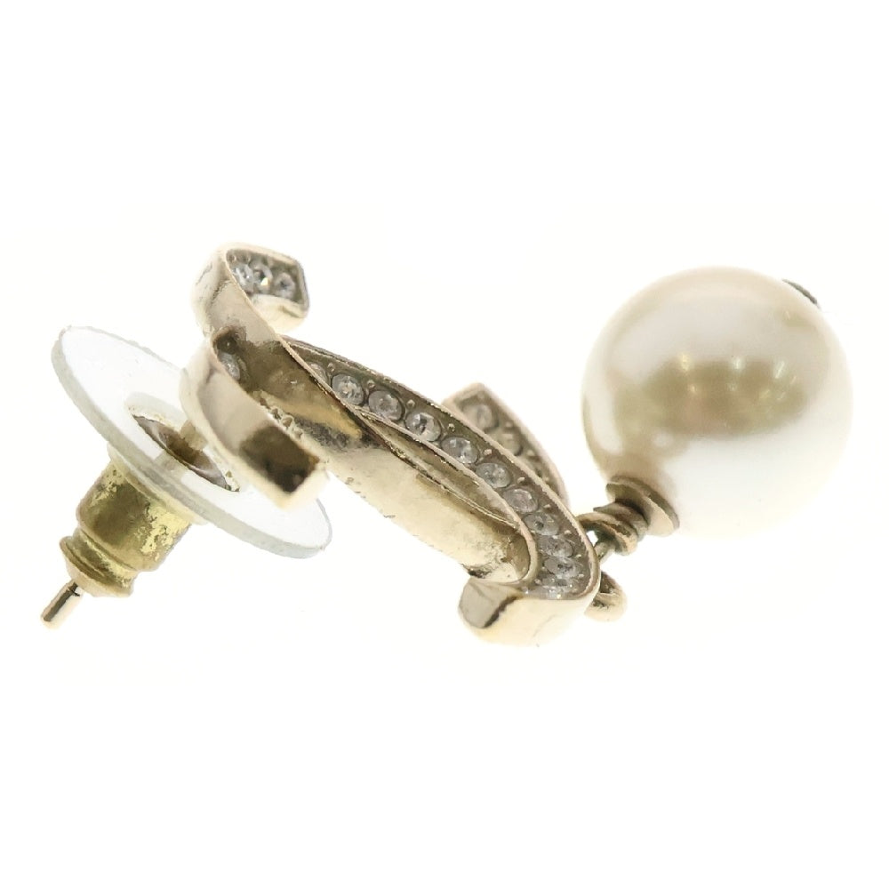 CHANEL(シャネル) Rhinestone Pearl earrings ココマーク ラインストーン パールピアス レディース ゴールド ※片耳のみ