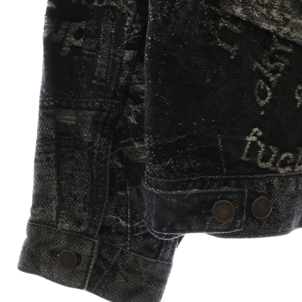 SUPREME(シュプリーム) 23SS Archive Denim Jacquard Trucker Jacket アーカイブデニムジャガードトラッカージャケット ブラック