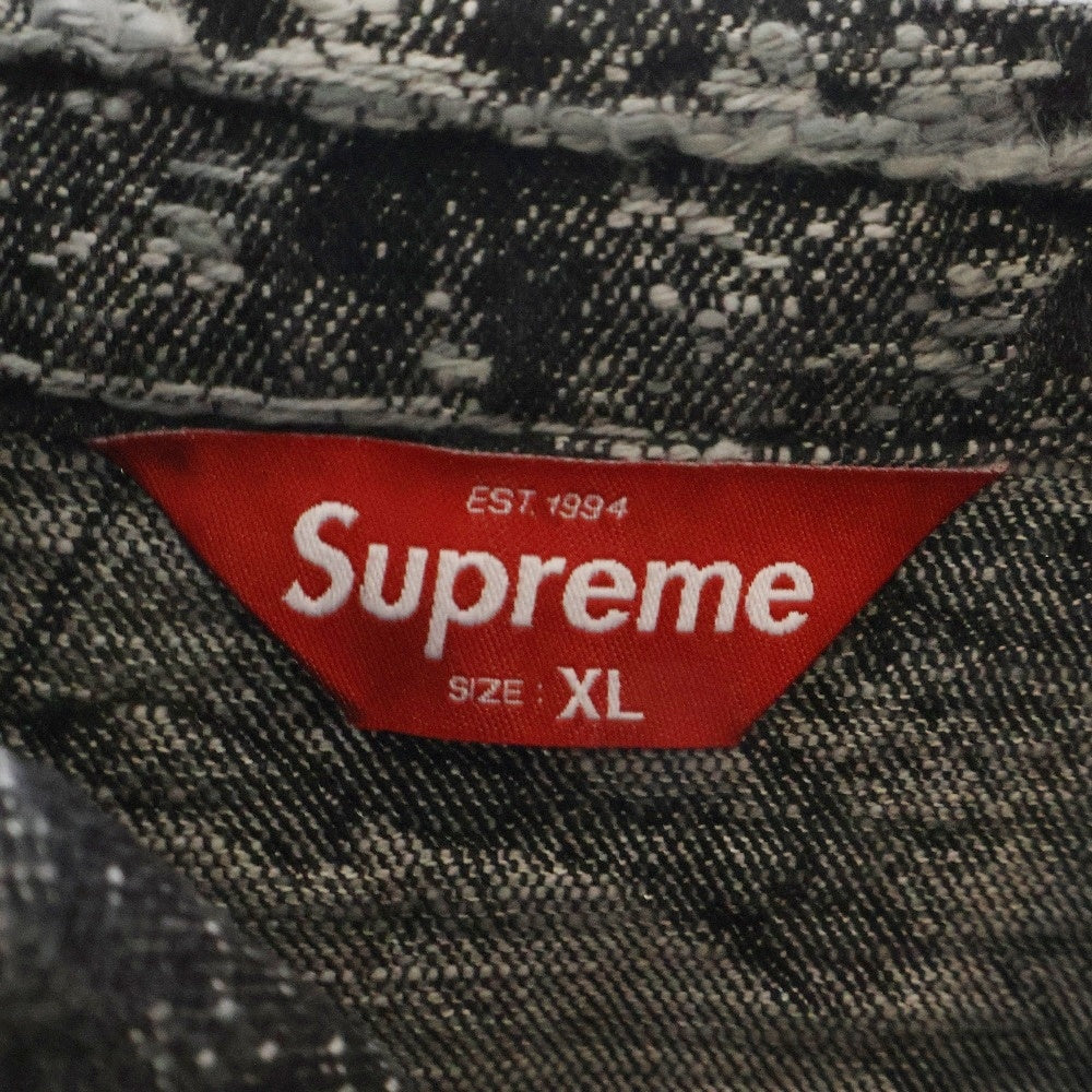SUPREME(シュプリーム) 23SS Archive Denim Jacquard Trucker Jacket アーカイブデニムジャガードトラッカージャケット ブラック
