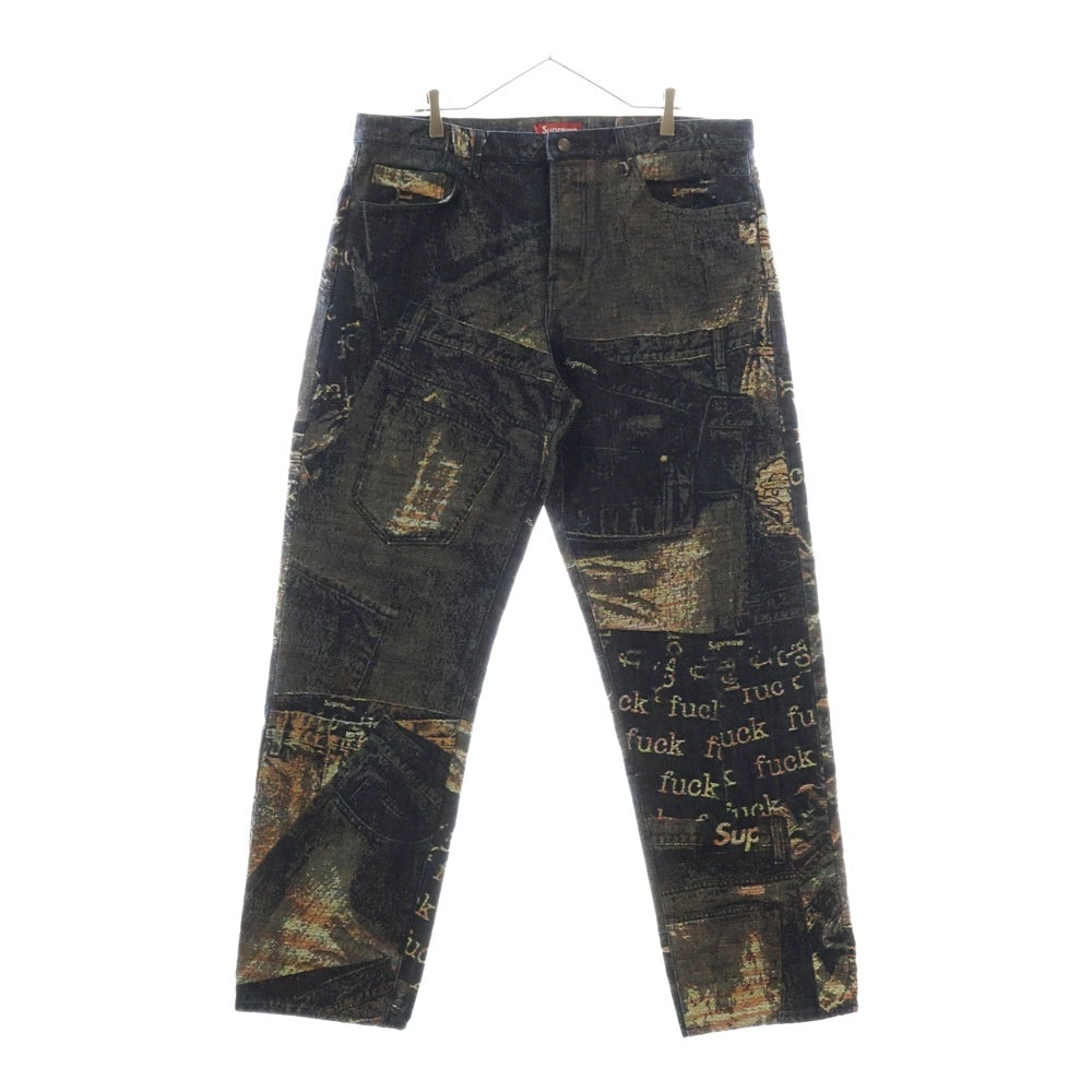SUPREME(シュプリーム) 23SS Archive Denim Jacquard Regular Jean アーカイブデニムジャガードレギュラージーンズ デニムパンツ ネイビー