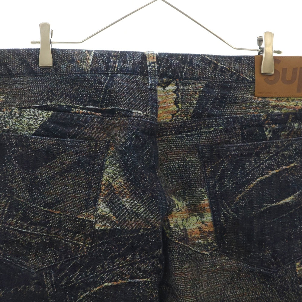 SUPREME(シュプリーム) 23SS Archive Denim Jacquard Regular Jean アーカイブデニムジャガードレギュラージーンズ デニムパンツ ネイビー