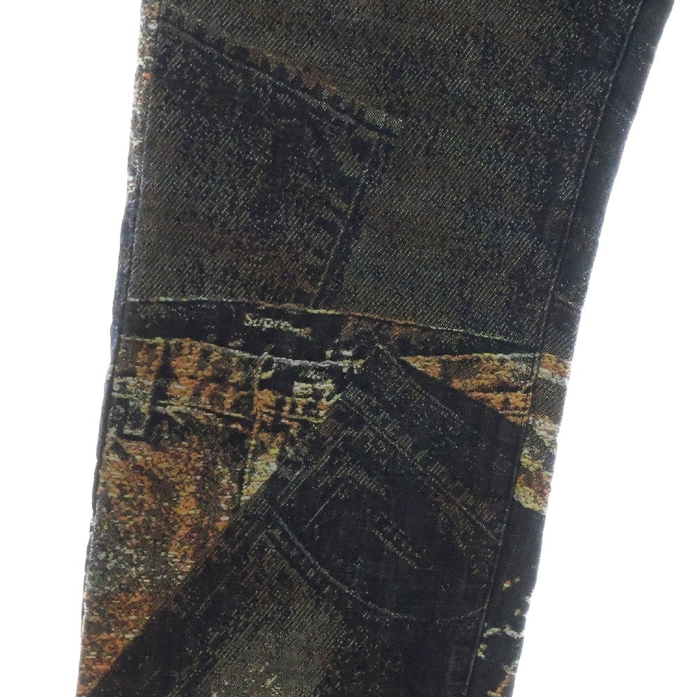 SUPREME(シュプリーム) 23SS Archive Denim Jacquard Regular Jean アーカイブデニムジャガードレギュラージーンズ デニムパンツ ネイビー