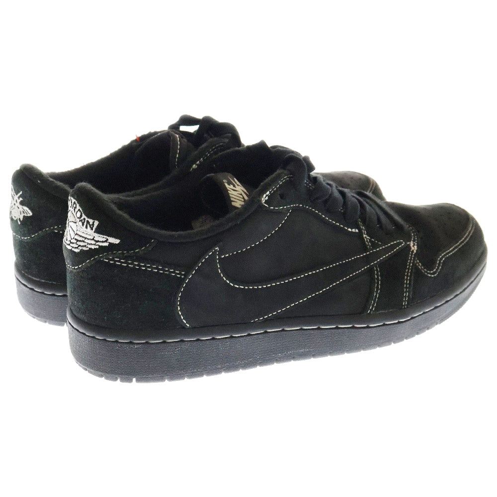 NIKE(ナイキ) ×TRAVIS SCOTT AIR JORDAN 1 LOW OG SP BLACK PHANTOM トラヴィススコット エアジョーダン1 ブラックファントム ローカットスニーカー US9/27cm DM7866-001