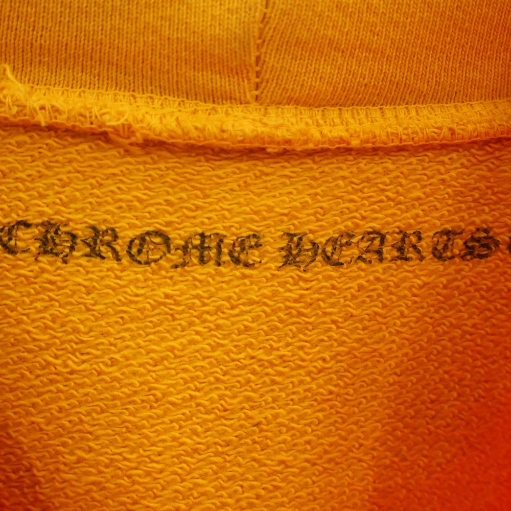 CHROME HEARTS(クロムハーツ) SWTSHRT PLVR スリーブロゴプリントプルオーバーパーカー フーディ マスタード