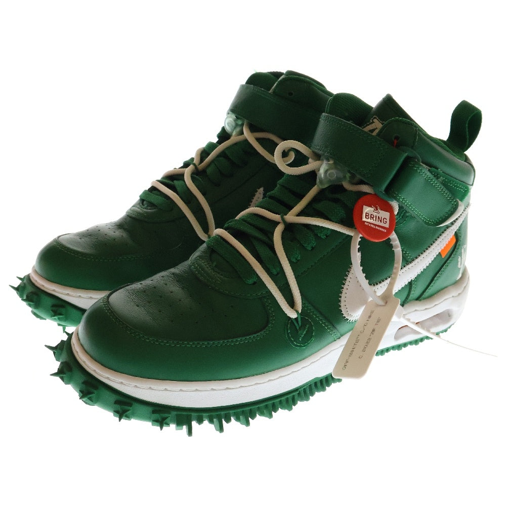 NIKE(ナイキ) ×Off-White AIR FORCE 1 MID pine Green DR0500-300 オフホワイト エアフォース1 ハイカットスニーカー シューズ グリーン US10/28cm