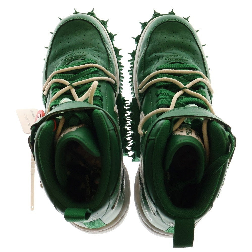 NIKE(ナイキ) ×Off-White AIR FORCE 1 MID pine Green DR0500-300 オフホワイト エアフォース1 ハイカットスニーカー シューズ グリーン US10/28cm