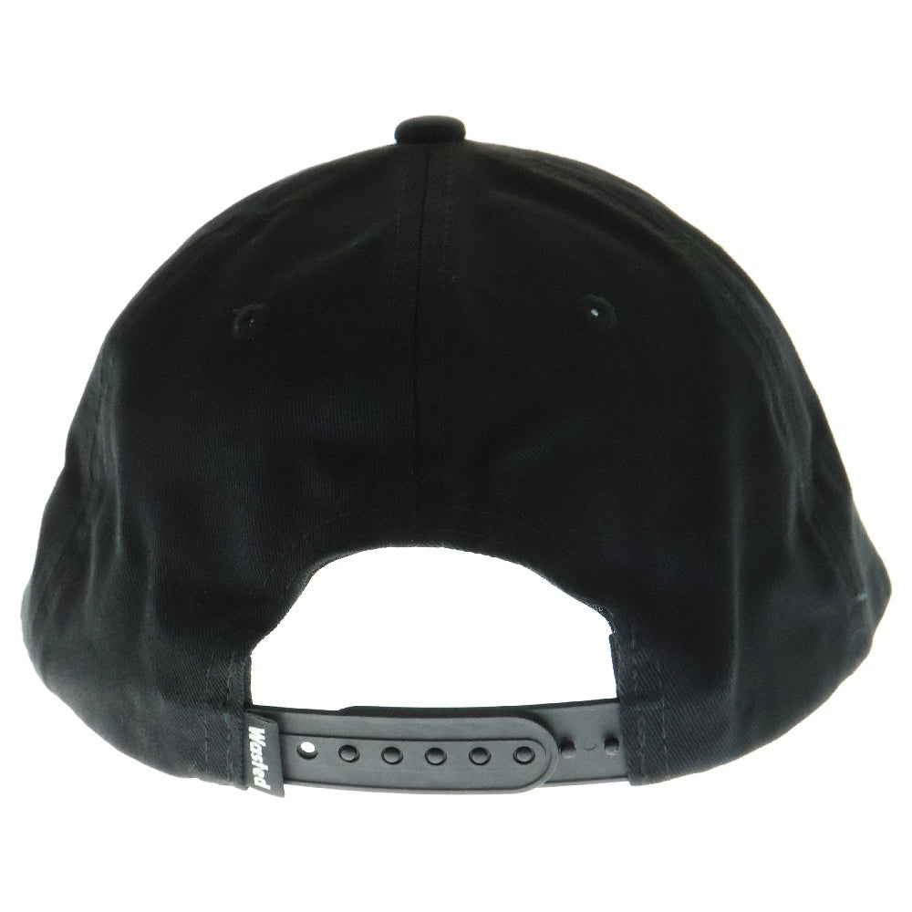 WASTED YOUTH(ウェイステッドユース) 5PANEL SNAPBACK CAP 5パネル スナップバック ロゴキャップ 帽子 ブラック