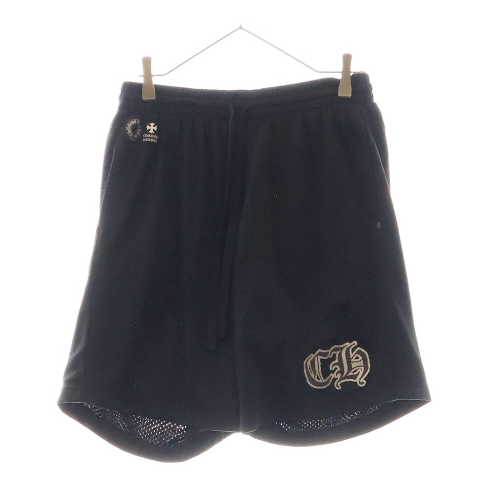 CHROME HEARTS(クロムハーツ) MESH VARSITY SHORTS CHプリントメッシュハーフパンツ ショーツ ブラック