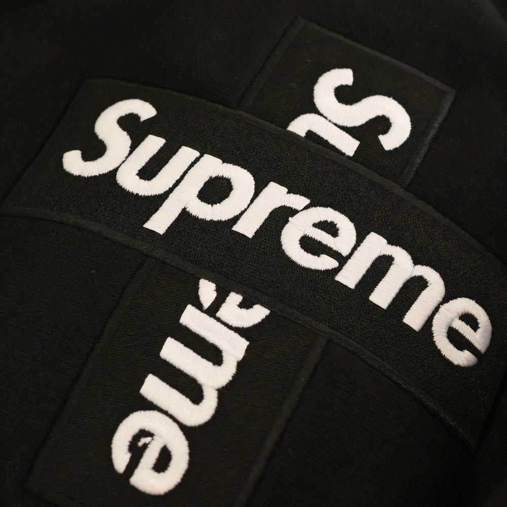 SUPREME(シュプリーム) 20AW Cross Box Logo Hooded Sweatshirt クロスボックスロゴプルオーバースウェットパーカー フーディー ブラック