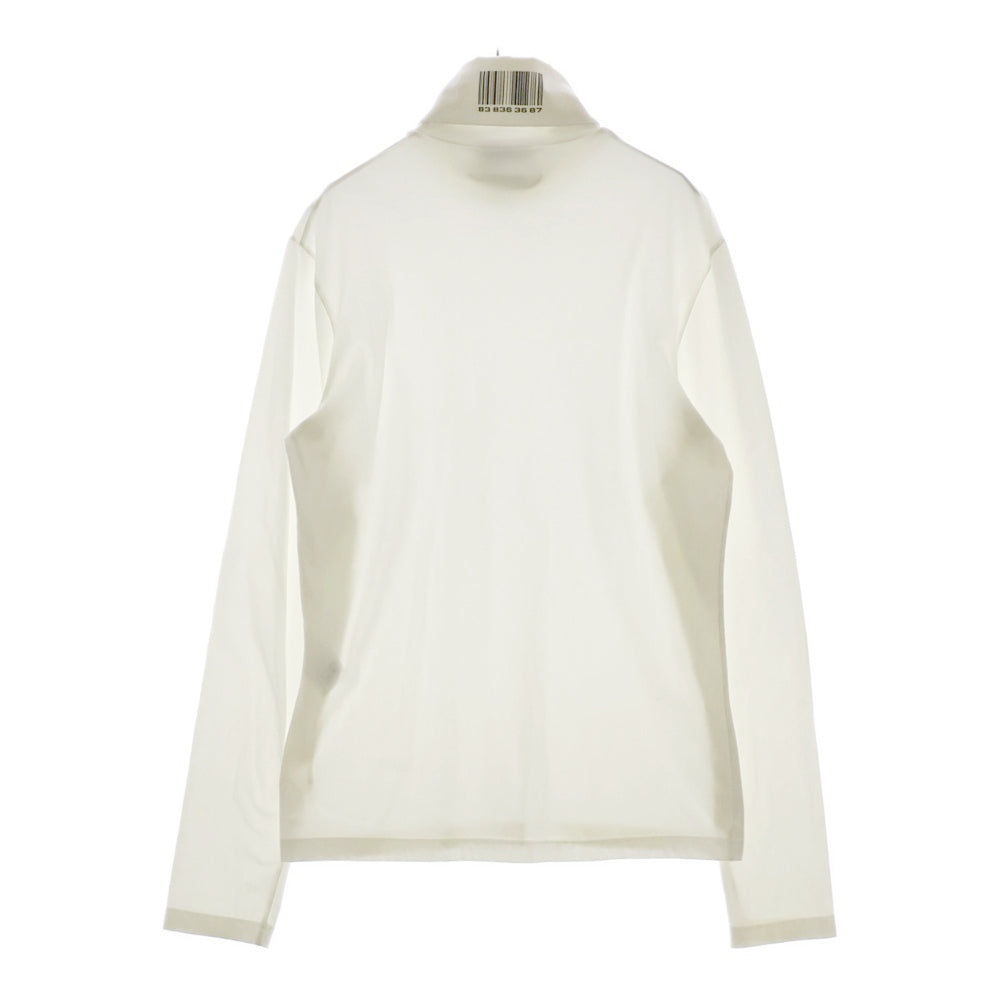VTMNTS(ブイティーエムエヌティーエス) Jersey Barcode Turtleneck VL12TR560W ジャージ バーコード タートルネック長袖Tシャツ ロングスリーブ ロンT ホワイト
