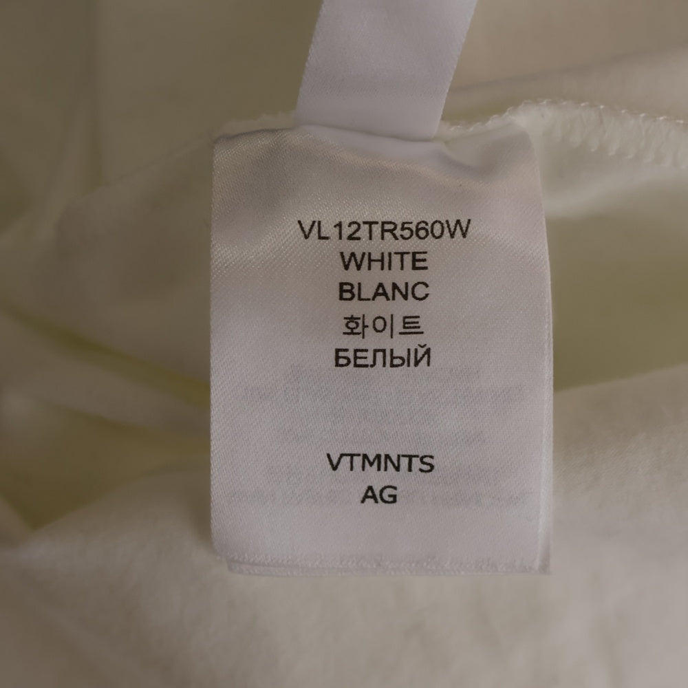 VTMNTS(ブイティーエムエヌティーエス) Jersey Barcode Turtleneck VL12TR560W ジャージ バーコード タートルネック長袖Tシャツ ロングスリーブ ロンT ホワイト