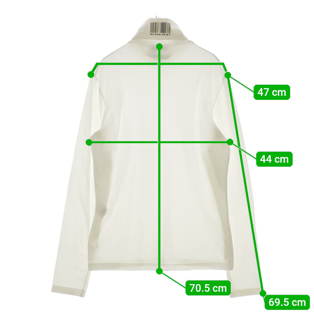 VTMNTS(ブイティーエムエヌティーエス) Jersey Barcode Turtleneck VL12TR560W ジャージ バーコード タートルネック長袖Tシャツ ロングスリーブ ロンT ホワイト