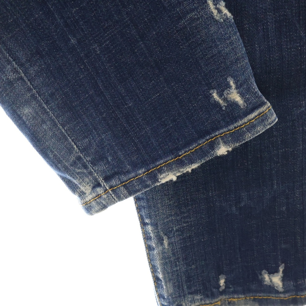 DSQUARED2(ディースクエアード) 19AW SKATER JEAN ダメージ ペイント加工 スケーター ジーンズ スキニー デニムパンツ S74LB0591-S30342 インディゴ
