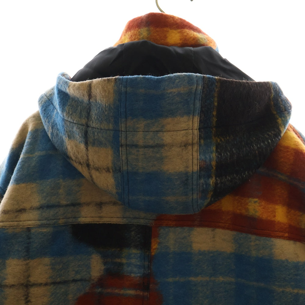 BLUEMARBLE(ブルーマーブル) Studded tartan wool parka スタッズタータンチェックウールコート マルチカラー
