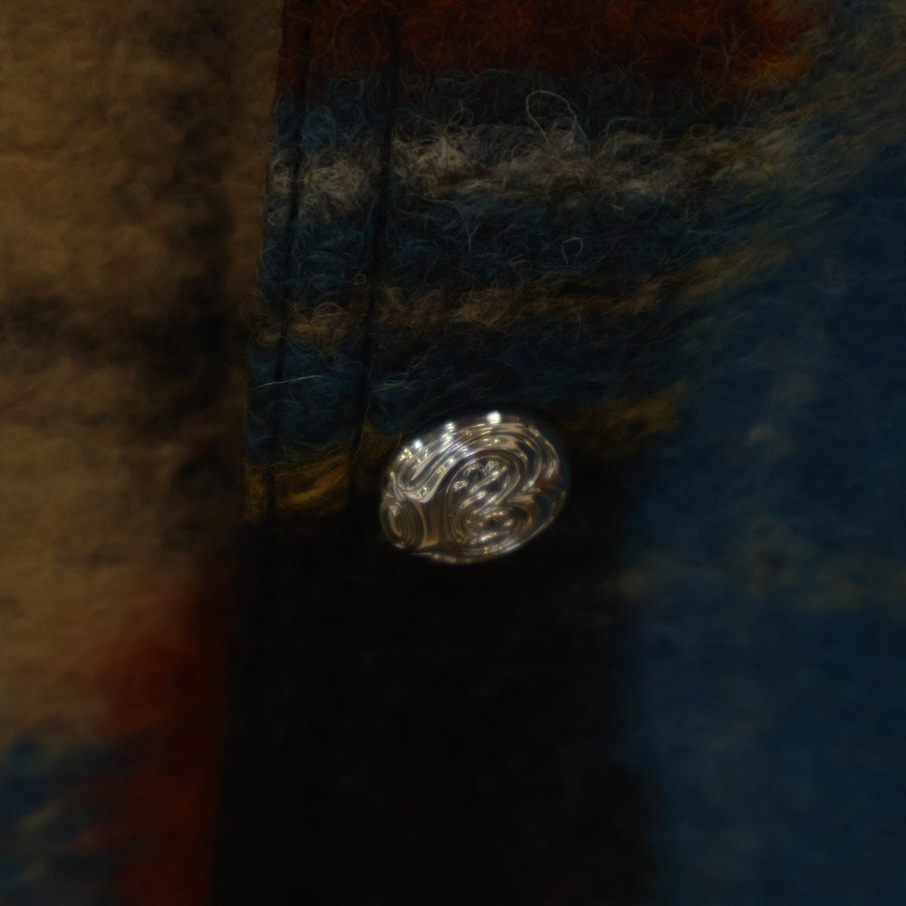 BLUEMARBLE(ブルーマーブル) Studded tartan wool parka スタッズタータンチェックウールコート マルチカラー
