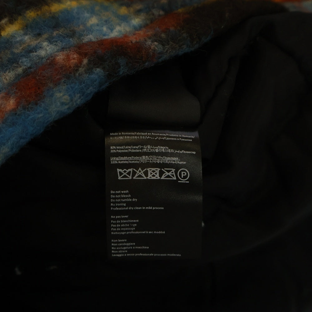 BLUEMARBLE(ブルーマーブル) Studded tartan wool parka スタッズタータンチェックウールコート マルチカラー