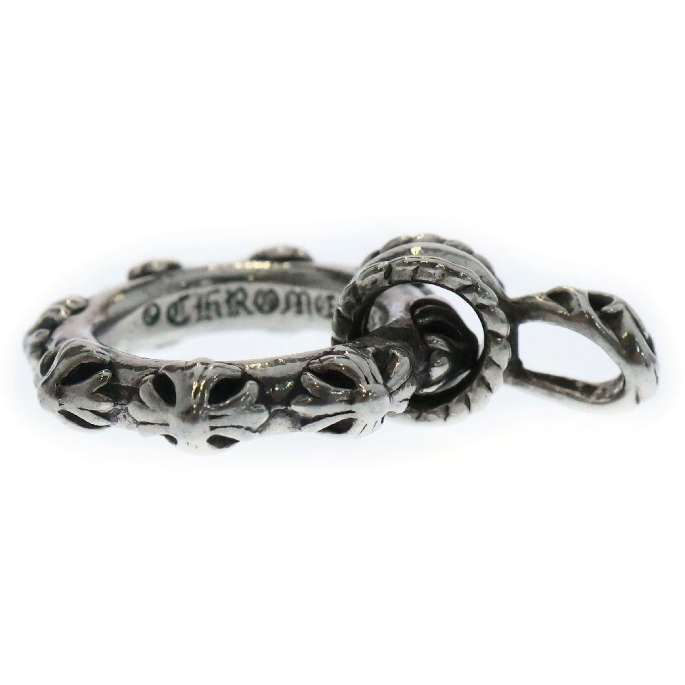 CHROME HEARTS(クロムハーツ) EWLP CRSアイウェアループ クロスバンドレザーブレードネックレストップ シルバー