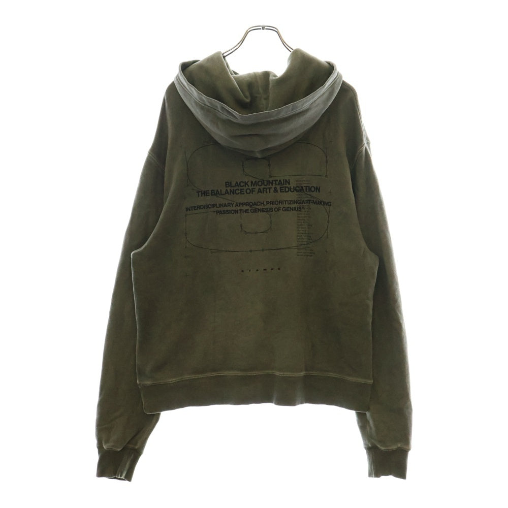 STAMPD(スタンプド) Mountain Oiled Wash Transit Hoodie Army Oil Wash sla-m3271hd-aow ロゴ ウォッシュ加工 プルオーバーパーカー フーディ グリーン