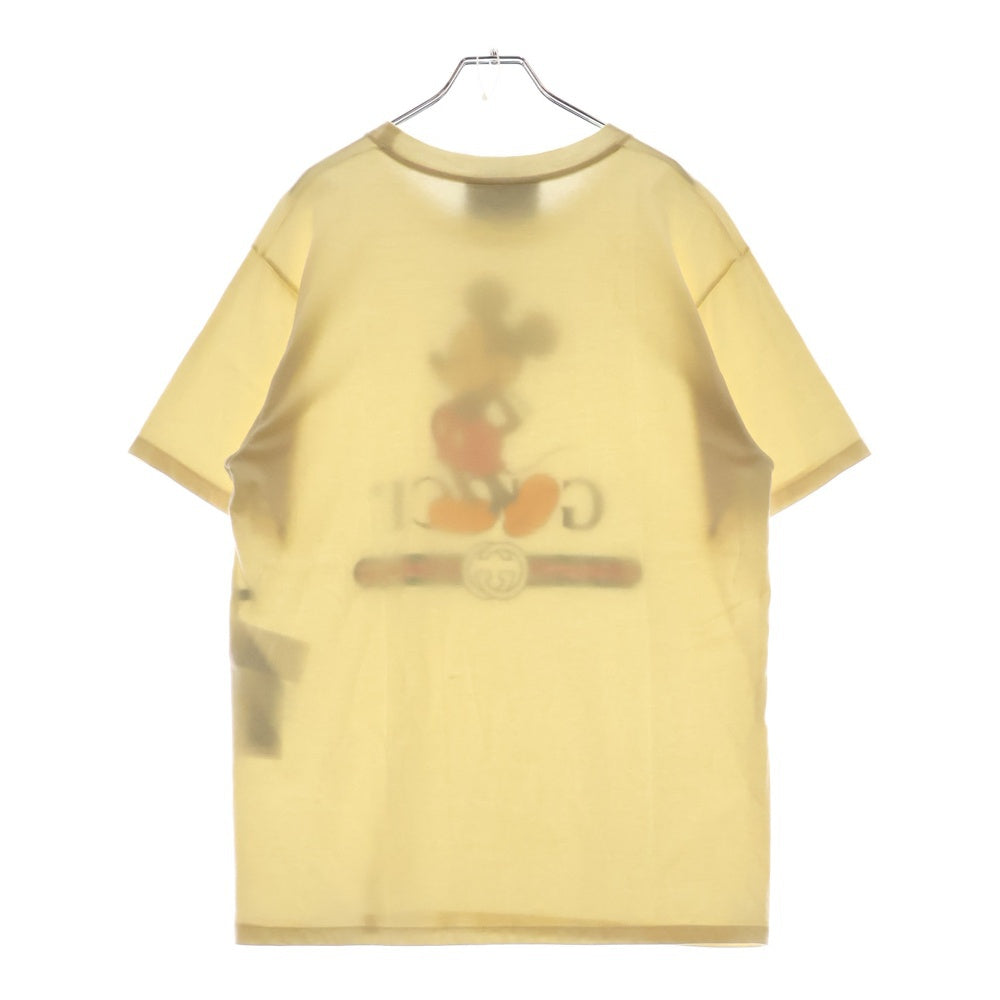 GUCCI(グッチ) 20SS ×Disney Mickey Print Tee 565806 XJB66 ×ディズニー プリント クルーネック半袖Tシャツカットソー アイボリー
