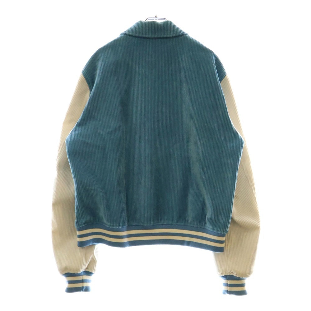 AMIRI(アミリ) BONES VARSITY JACKET ボーン コーデュロイジャケット ブルー/ホワイト SRPS23MOS010SMRW0016