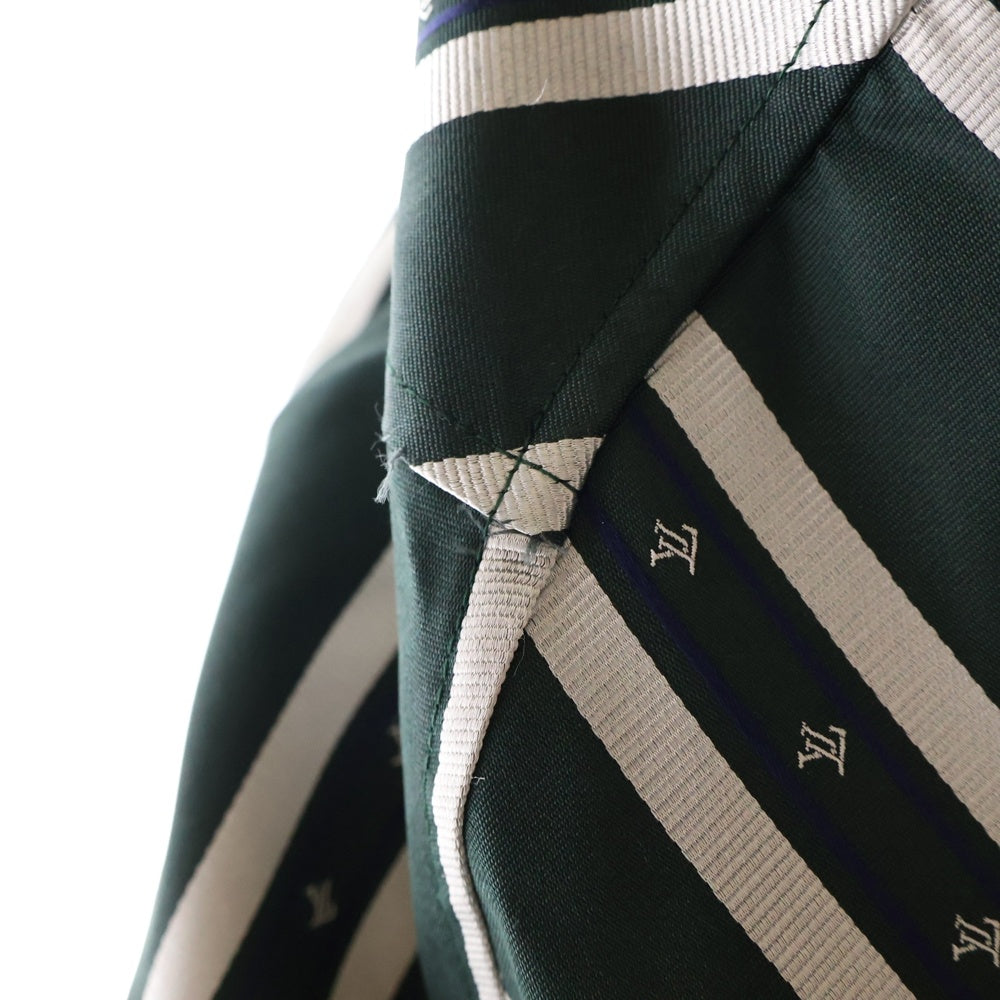 LOUIS VUITTON(ルイヴィトン) 25SS Logo Silk Shirts RM251MM RBR HSS15W ロゴ シルク 長袖シャツ グリーン