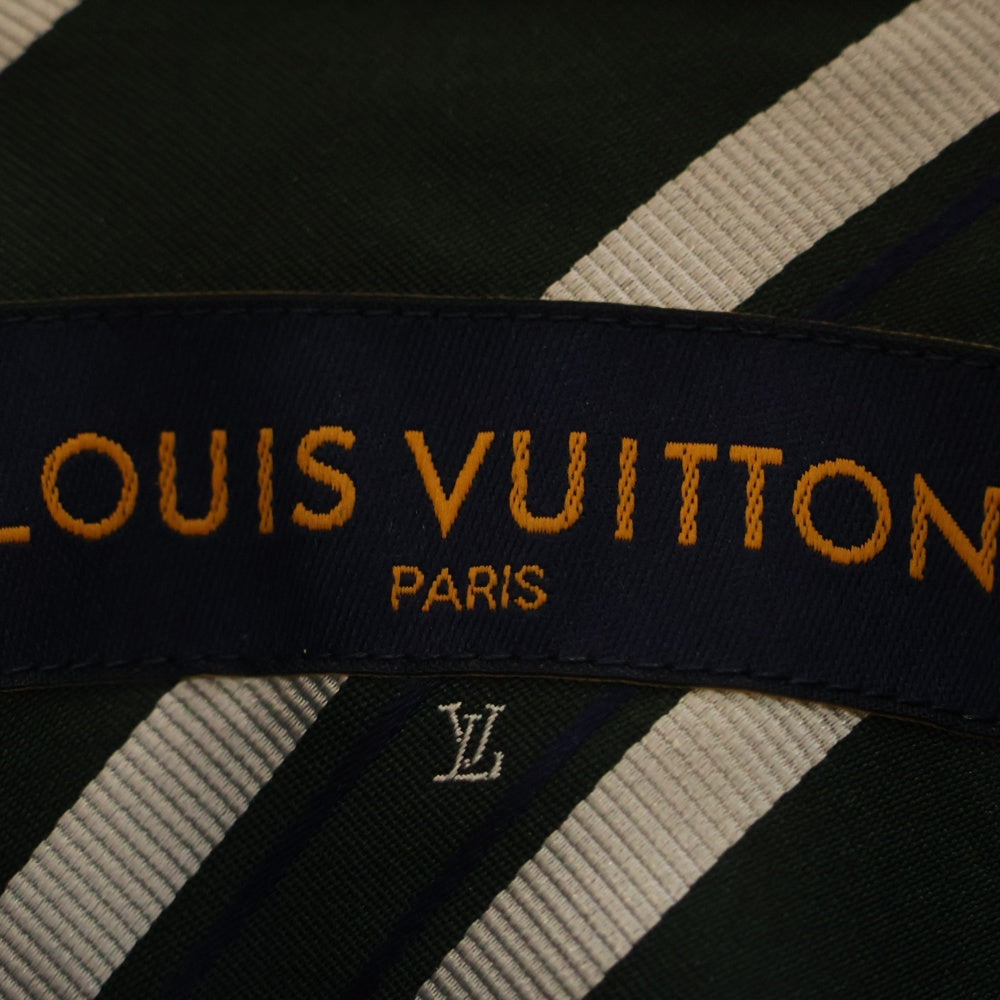 LOUIS VUITTON(ルイヴィトン) 25SS Logo Silk Shirts RM251MM RBR HSS15W ロゴ シルク 長袖シャツ グリーン