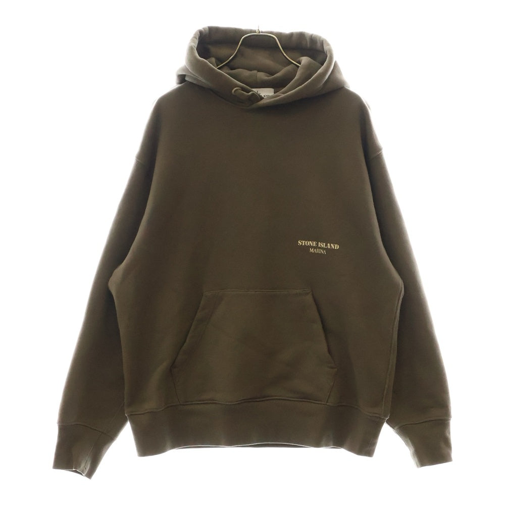 STONE ISLAND(ストーンアイランド) MARINA COTTON FLEECE HOODIE 8115638X5 コットンフリース ロゴ プルオーバーパーカー フーディ ブラウン