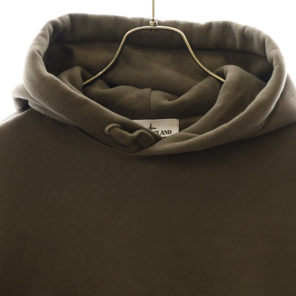 STONE ISLAND(ストーンアイランド) MARINA COTTON FLEECE HOODIE 8115638X5 コットンフリース ロゴ プルオーバーパーカー フーディ ブラウン