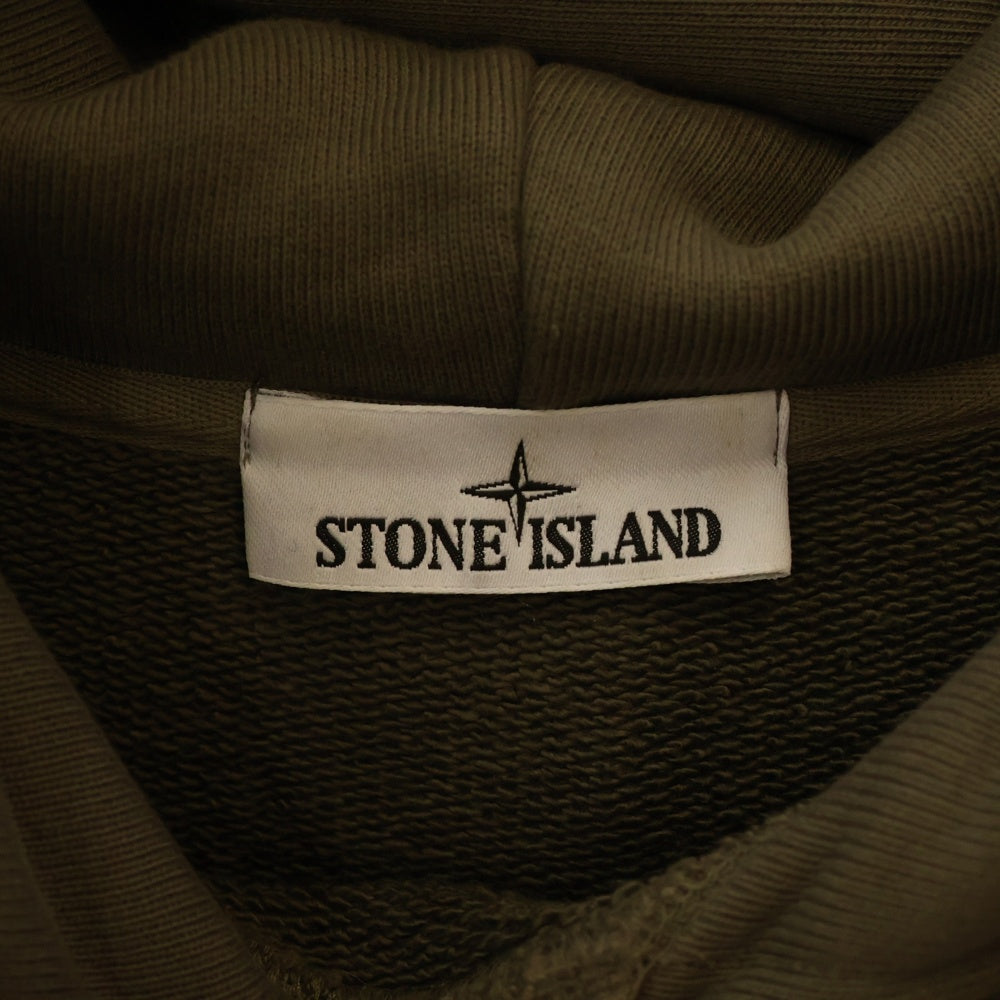 STONE ISLAND(ストーンアイランド) MARINA COTTON FLEECE HOODIE 8115638X5 コットンフリース ロゴ プルオーバーパーカー フーディ ブラウン