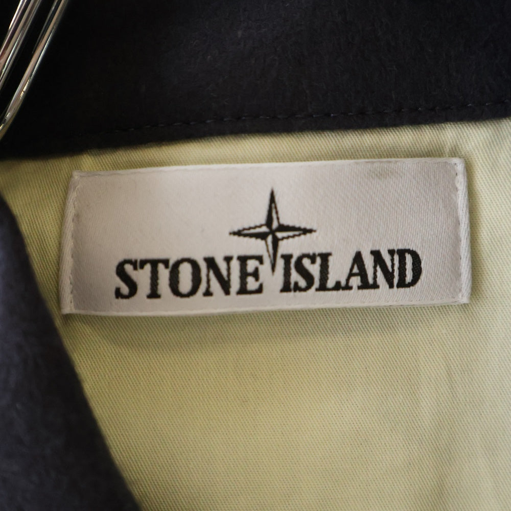 STONE ISLAND(ストーンアイランド) MARINA BACK LOGO WOOL SHIRTS JACKET 8115444X3 バックロゴ ウール シャツ ジャケット ネイビー