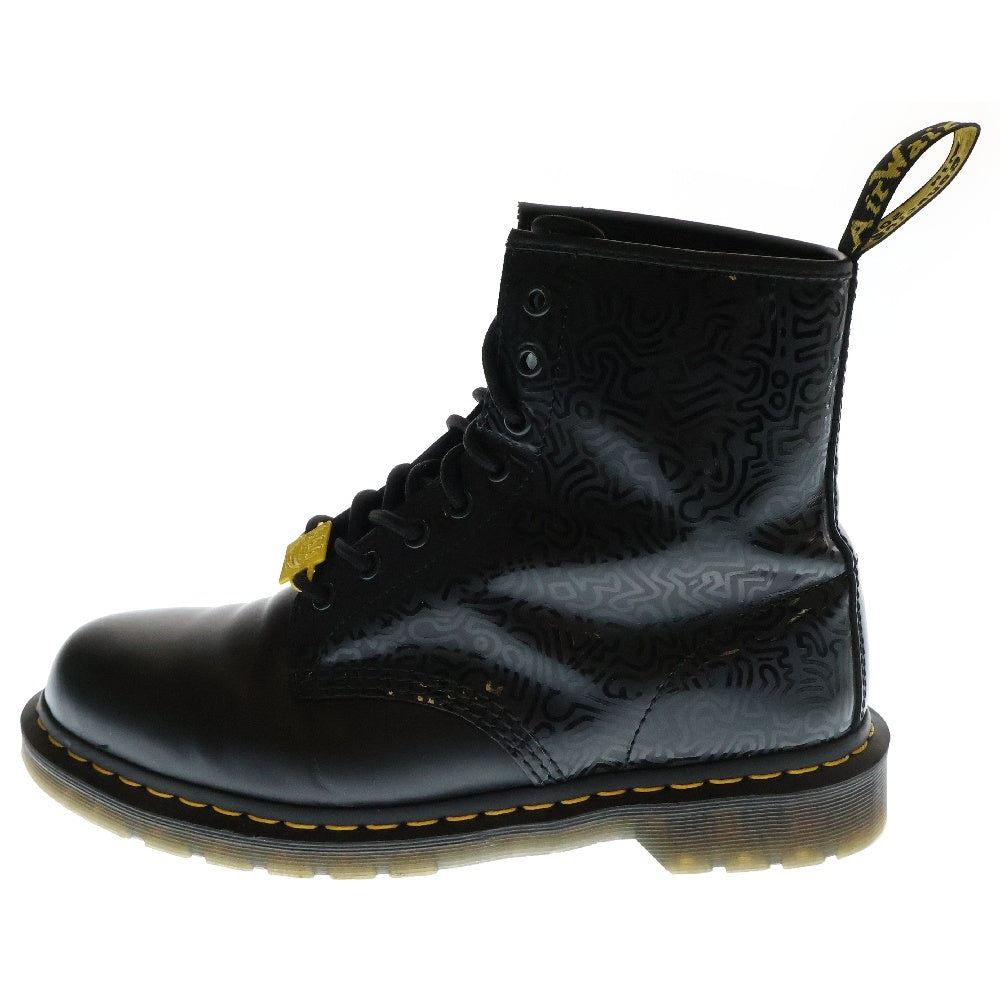 Dr.Martens(ドクターマーチン) ×Keith Haring 8 Hall Boots キースへリング 8ホールレザーブーツ ブラック 1460KH FIG US10