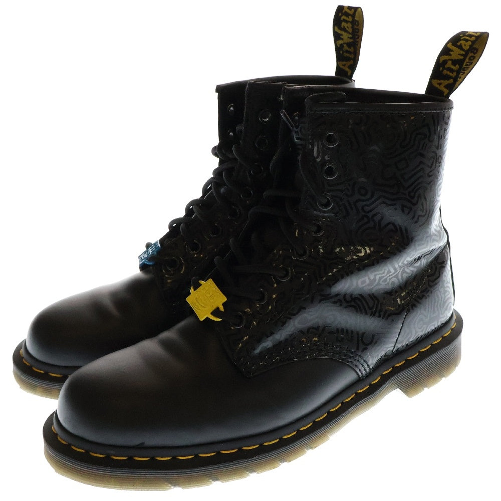 Dr.Martens(ドクターマーチン) ×Keith Haring 8 Hall Boots キースへリング 8ホールレザーブーツ ブラック 1460KH FIG US10