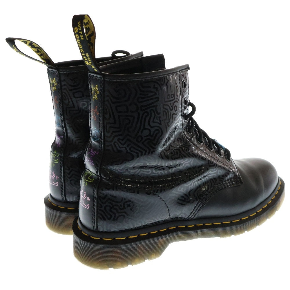 Dr.Martens(ドクターマーチン) ×Keith Haring 8 Hall Boots キースへリング 8ホールレザーブーツ ブラック 1460KH FIG US10