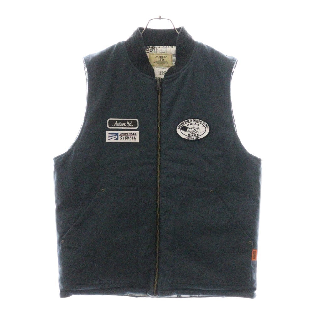 AVIREX(アヴィレックス) ×UNIVERSAL OVERALL WORK VEST ユニバーサルオーバーオール ワークベスト ブルー U2433415AX