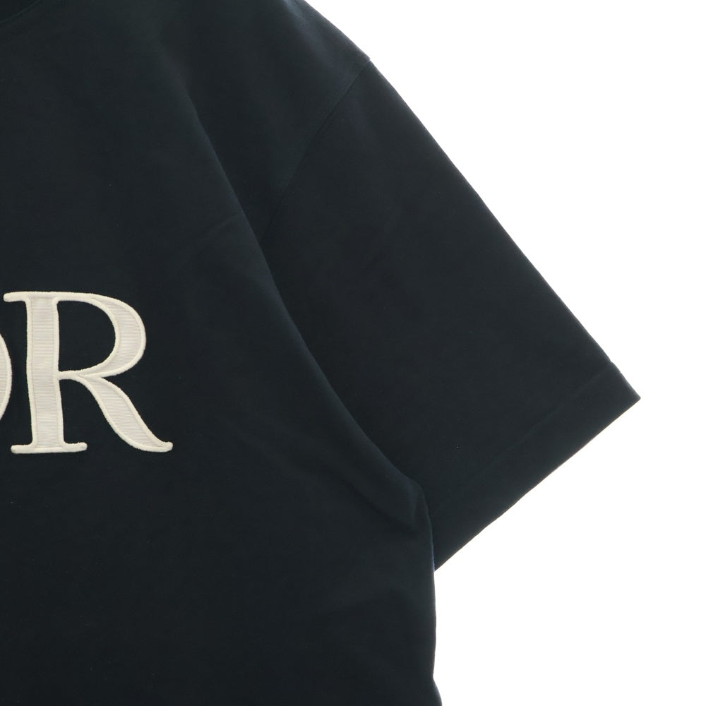 DIOR(ディオール) 21SS LOGO TEE ロゴ刺繍クルーネック半袖Tシャツ 半袖カットソー ネイビー 183J685A0677
