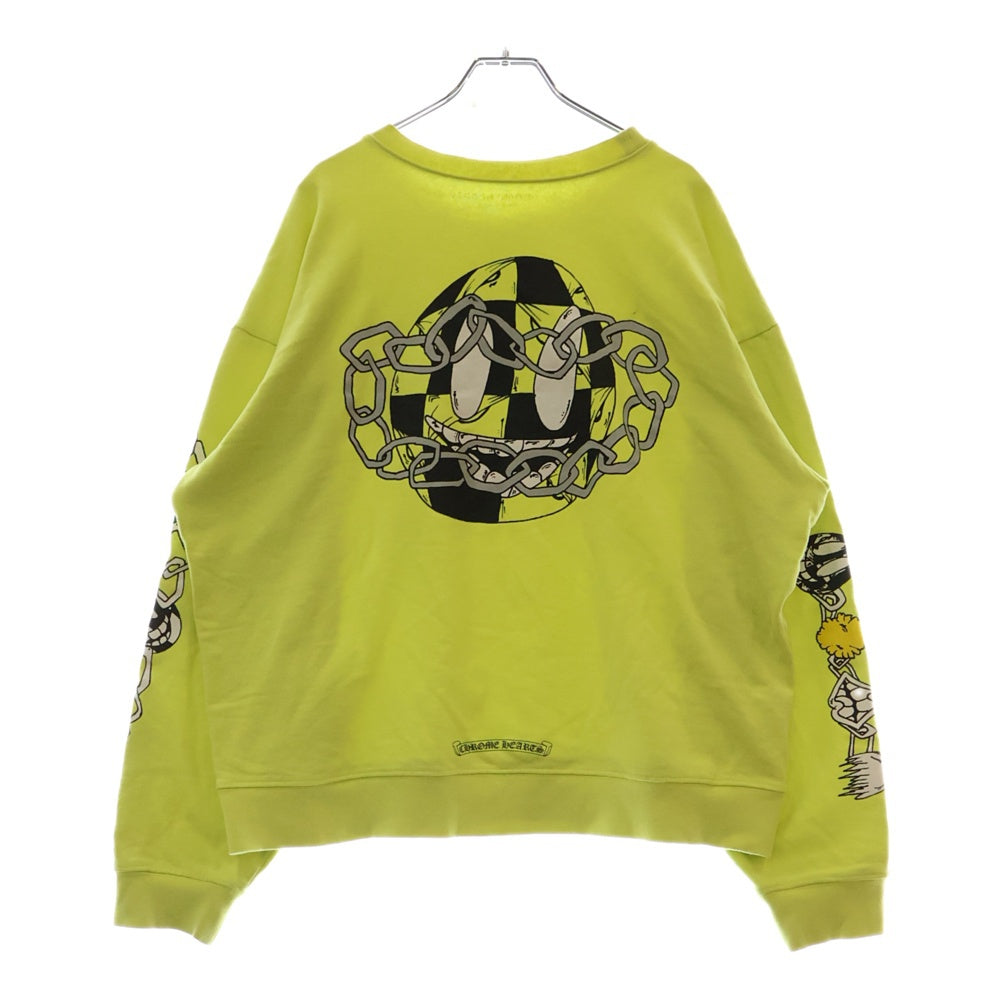 CHROME HEARTS(クロムハーツ) 22AW×MATTY BOY PPO CHAIN GAME マッティボーイ チェーンゲームクルーネックスウェットトレーナー イエロー